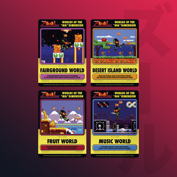 Zool premium collector trading card set &mdash; world cards